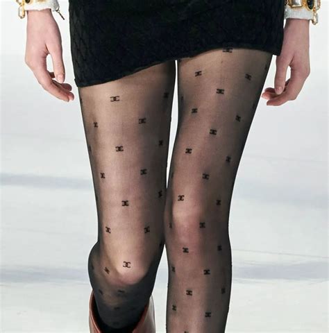 chanel tighta|Chanel tights black white.